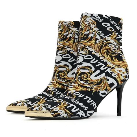 versace zip heels